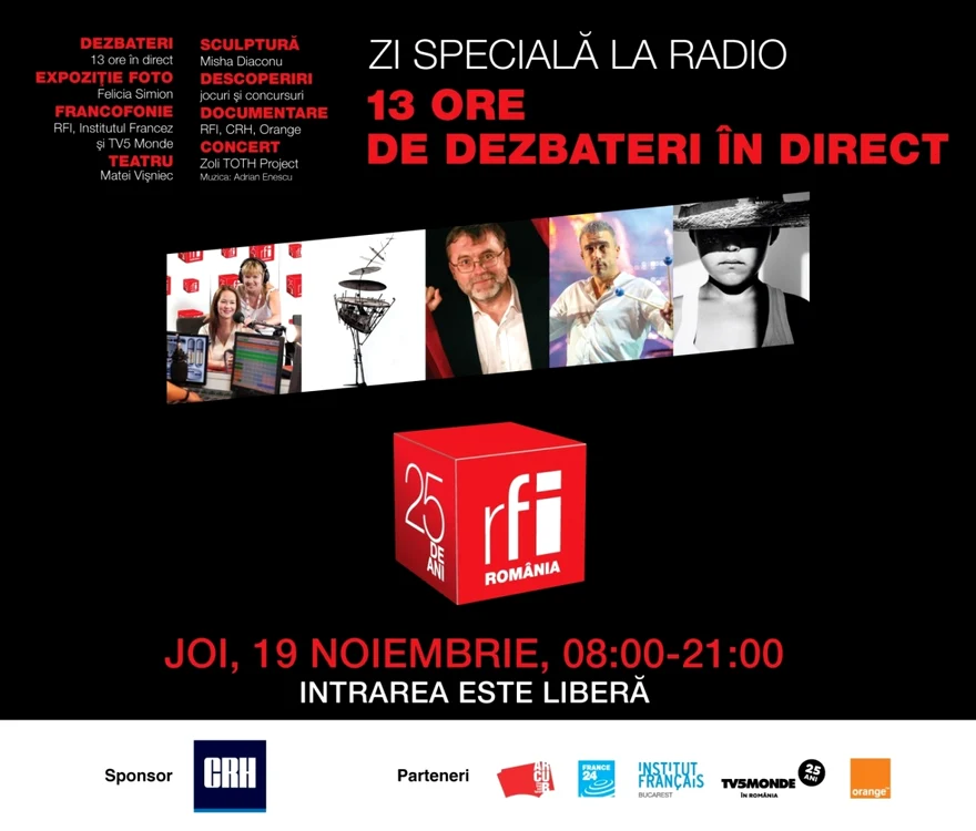 Radio France Internaţional împlineşte 25 de ani, pe care îi serbează pe 19 noiembrie într-un mod special