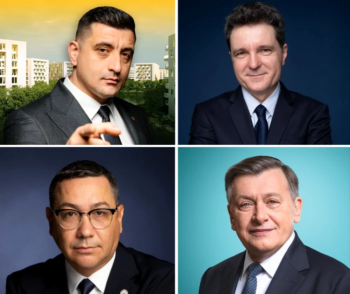 colaj george simion, crin antonescu, victor ponta, nicusor dan jpg