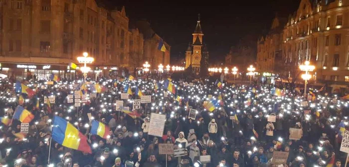 Ziua a şaptea de miting la Timişoara FOTO Ştefan Both