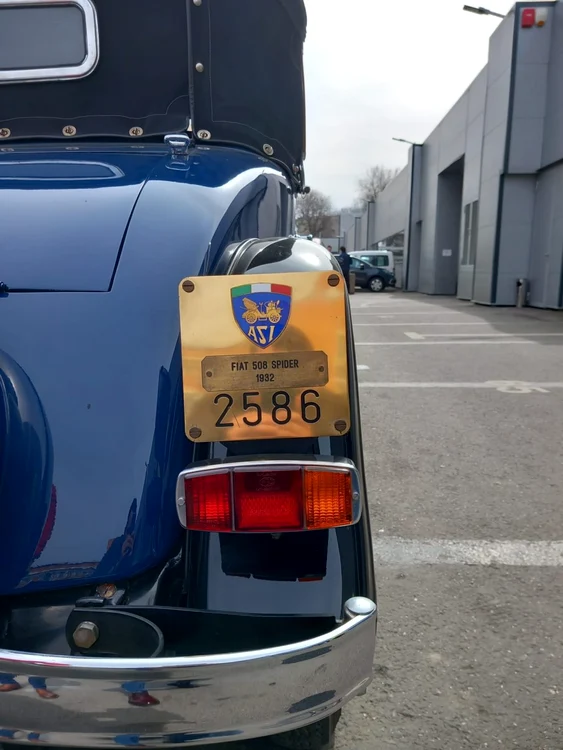 FIAT 508 Weber Balilla Spider fabricat în anul 1936, adus la înmatriculare la RAR (foto: Registrul Auto Român)