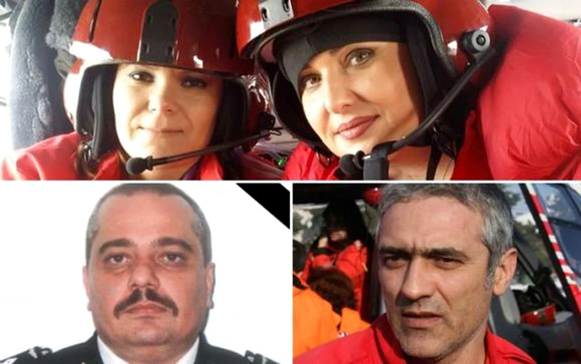 
    Laura Vizireanu, Gabriela Harton, pilotul Petre Cătuneanu şi copilotul Claudiu Crăcănel - victimele elicopterului SMURD prăbuşit în Lacul Siutghiol  