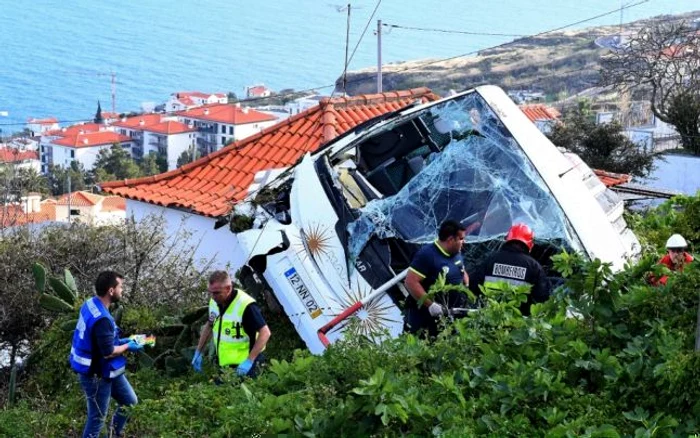 Accident microbuz Madeira FOTO AFP