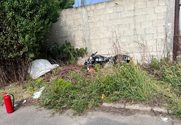 Locul producerii accidentului. FOTO Ambulanța Dâmbovița