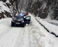 Drumul a fost blocat în zona Cheile Tătarului. FOTO IJJ Dâmbovița