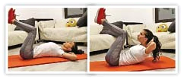 Pentru talie. Întinsă pe o parte, sprijinită pe cot, cu picioarele drepte, ridică piciorul liber, menţinându-l încordat şi drept. Apoi întoarce-te pe partea cealaltă.