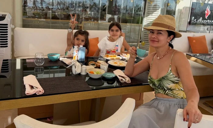 Olguța Berbec, vacanță în Egipt, cu familia. foto: arhivă personală