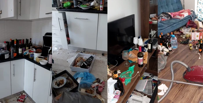 Dezastrul găsit în apartamentul închiriat de un reprezentant al proprietarului FOTO Lemonaid