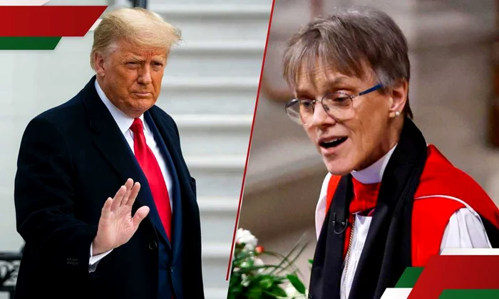 Președintele Donald Trump și episcopul  Mariann Edgar Budde/FOTO:X