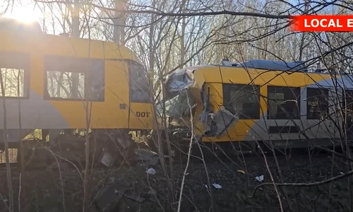 Accident feroviar grav în Danemarca. FOTO: captură video https://jyllands-posten.dk