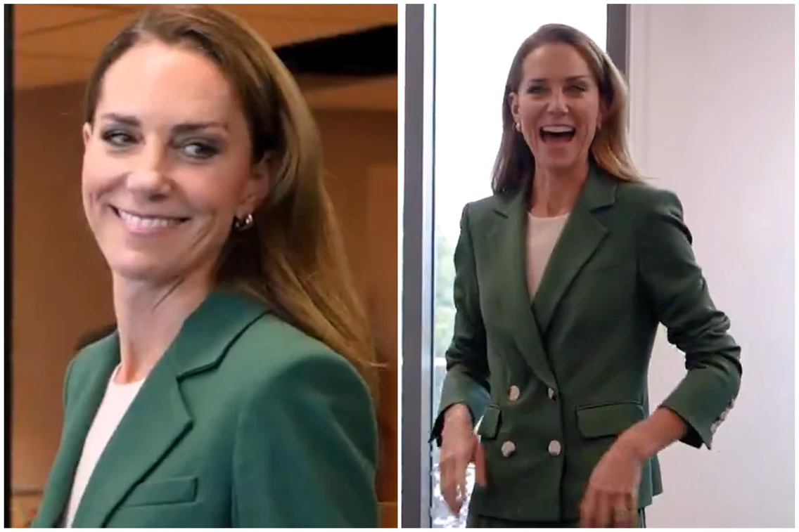 Prințesa Kate, într o ținută verde smarald