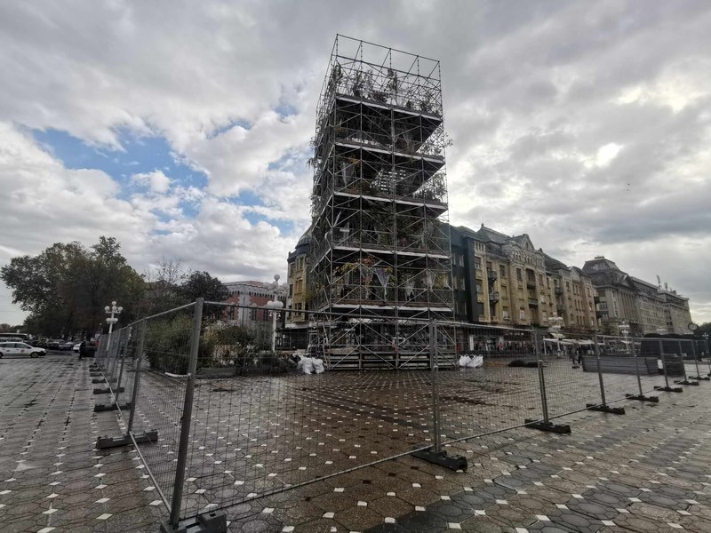 Turnul-pepinieră din centrul Timișoarei, demontat. A fost cel mai vizitat obiectiv din Capitala Culturală a Europei 2023 FOTO 