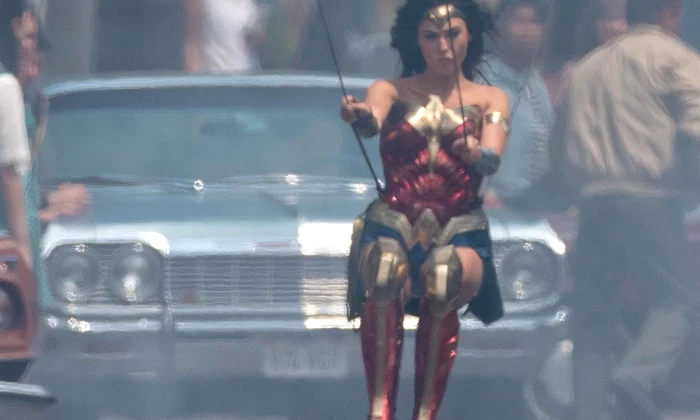 *EXCLUSIVE* Gal Gadot glides through the air for 'Wonder Woman 1984' *WEB MUST CALL FOR PRICING* jpeg