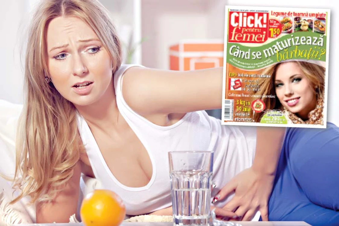 
    Mai citeşte mâine în revista “Click!  pentru femei”: 6 Când se maturizează  bărbaţii? 6 Cele mai bune  ceaiuri diuretice6Cât rezistă  iubirile de pe «net»  