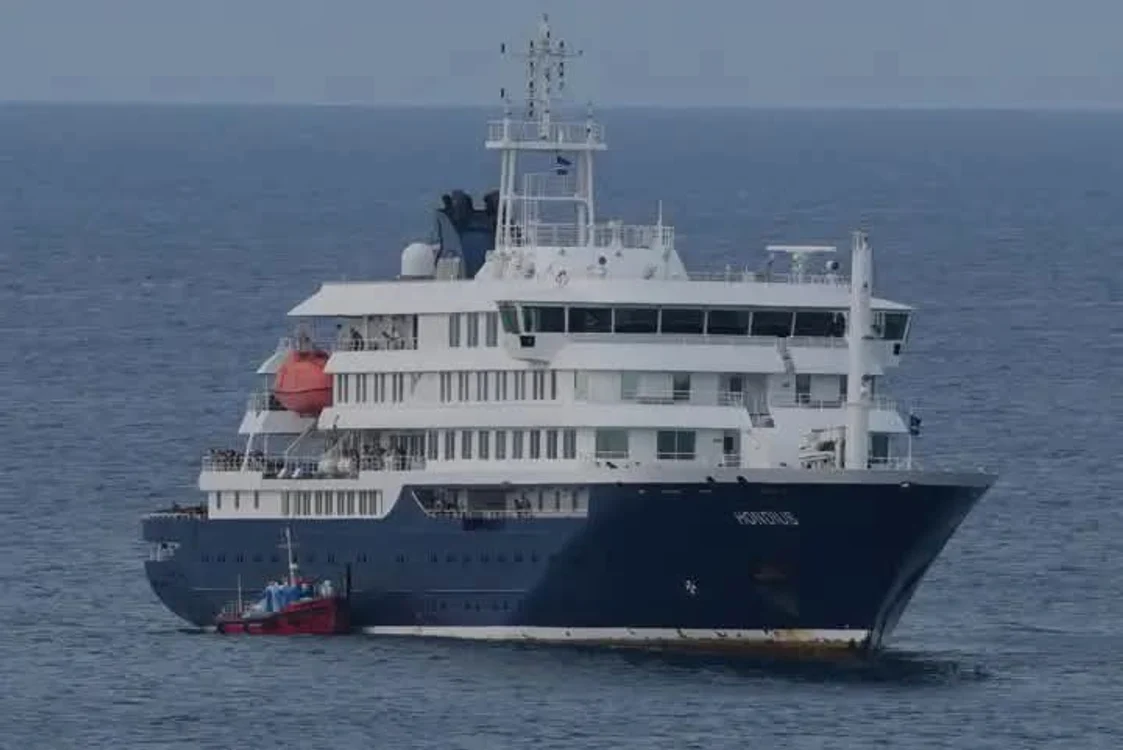 Nava de croazieră MV Hondius, afectată de un focar de hantavirus. FOTO: Profimedia