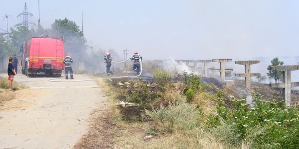 incendiu de vegetatie uscata la scapau