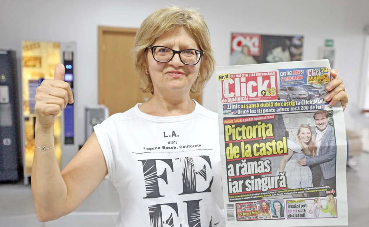 
    Caliopia Călin este una dintre cititoarele cele mai fidele ale ziarului Click!, care a câştigat 5.000 de lei la una dintre ediţiile Click!MANIAfoto: Click!  
