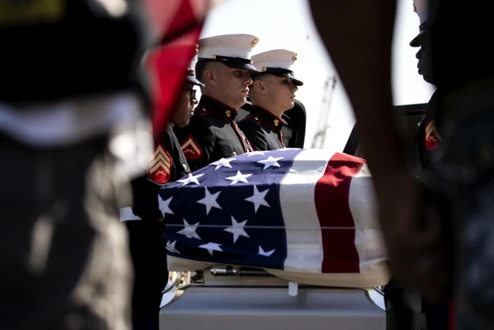 Funeralii pentru un soldat american ucis în Afganistan FOTO EPA-EFE