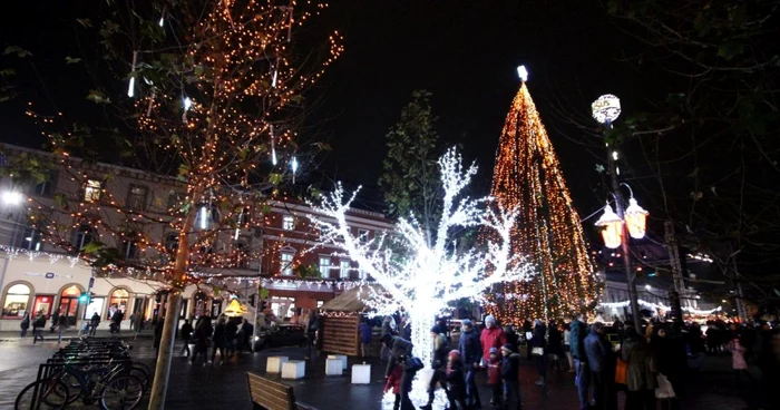 Iluminat festiv la Cluj