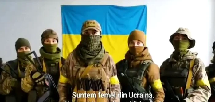 Femei din forţele de luptă ale Ucrainei FOTO Captură Video