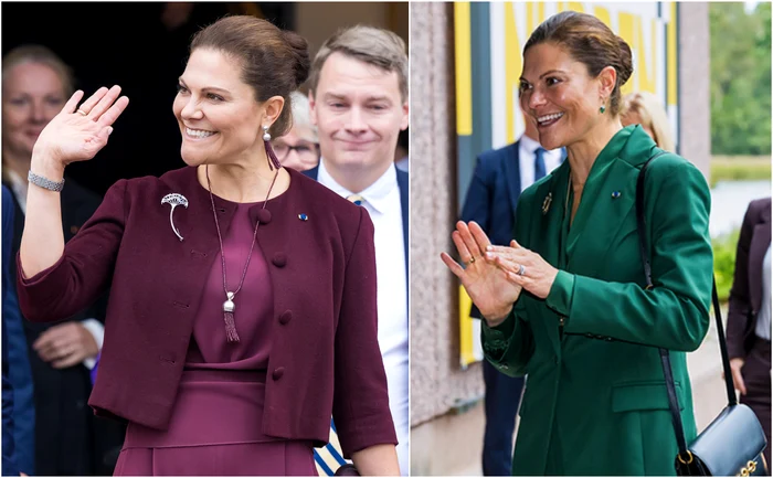 Prințesa Victoria a Suediei preferă costumele cu pantalon. FOTO: Pelle T Nilsson/SPA/Casa regală
