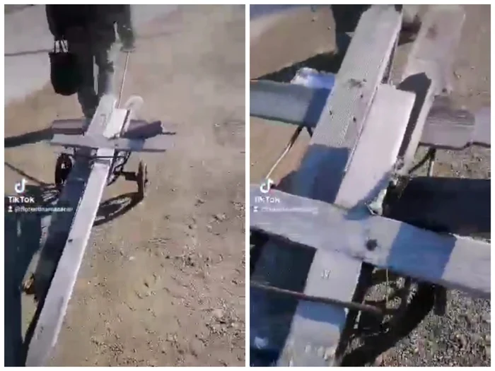 Bărbatul ar fi luat și în trecut cruci din cimitir FOTO: captura Tik Tok