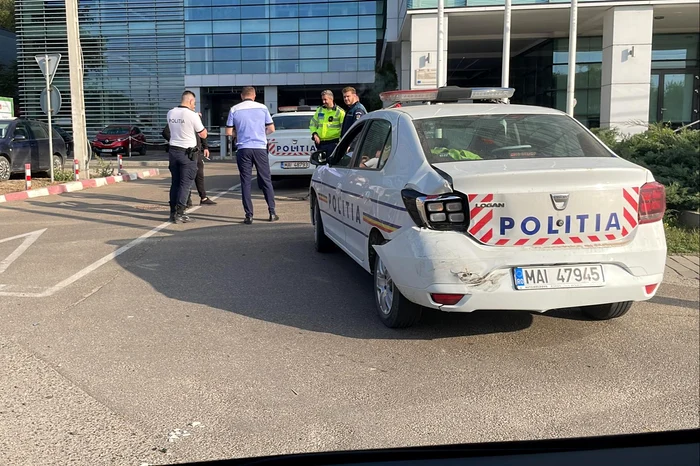 Mașină de Poliție accident Iași