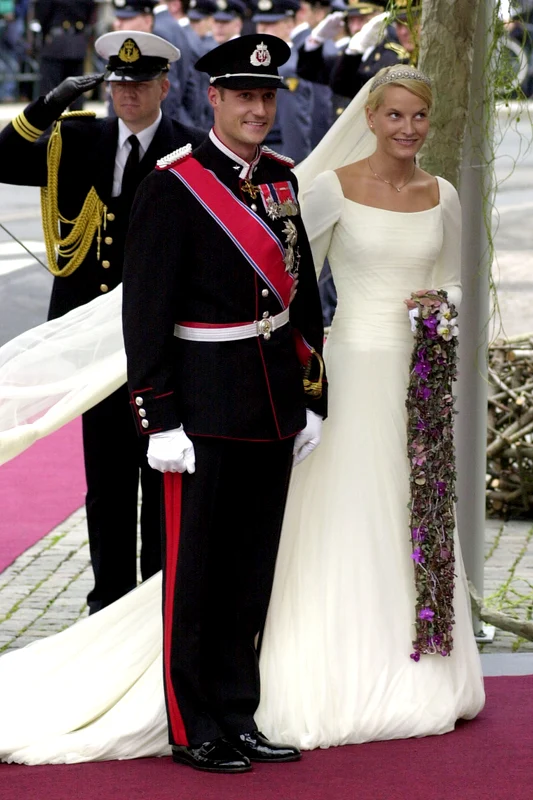 Mette Marit și Haakon la nunta lor