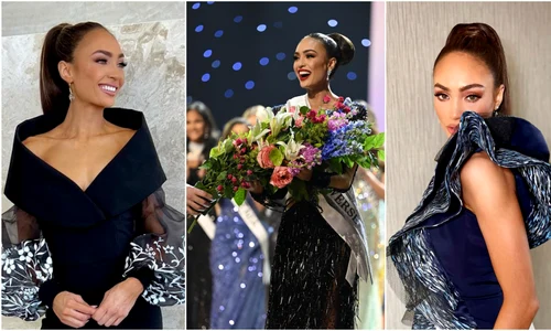 Noua Miss Univers, R Bonney Gabriel, si a creat singura tinutele de interviu jpg