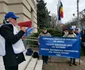 Protest în fața Prefecturii Timiș FOTO Ștefan Both