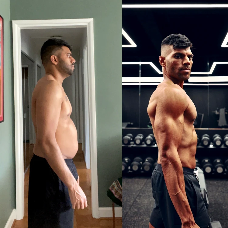 Amar Shere înainte și după efectuarea exercițiilor de dezvoltare ale musculaturii FOTO Insider