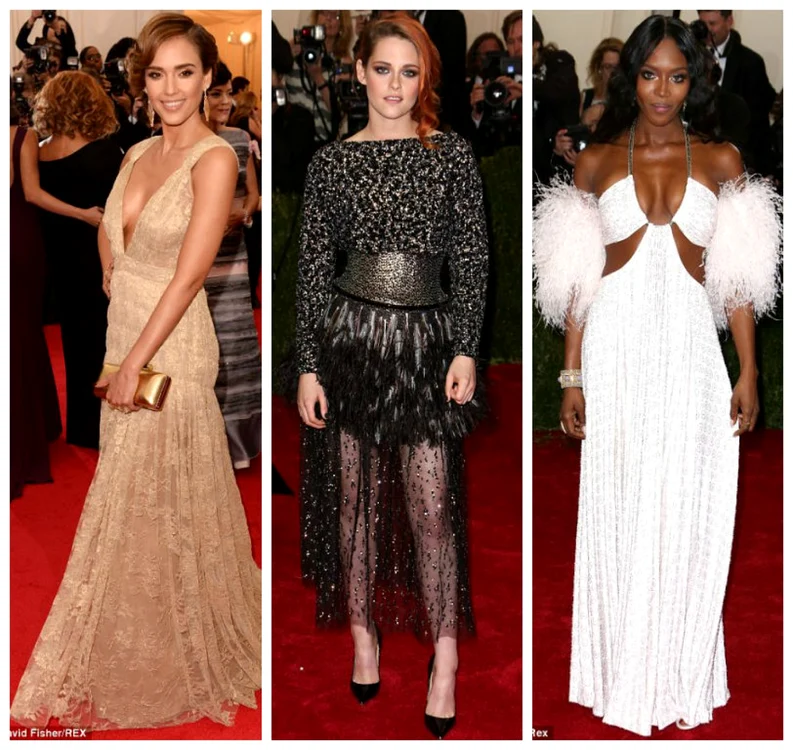 Jessica Alba, Kristen Stewart şi Naomi Campbell, strălucind la Gala MET 2014 FOTO Daily Mail