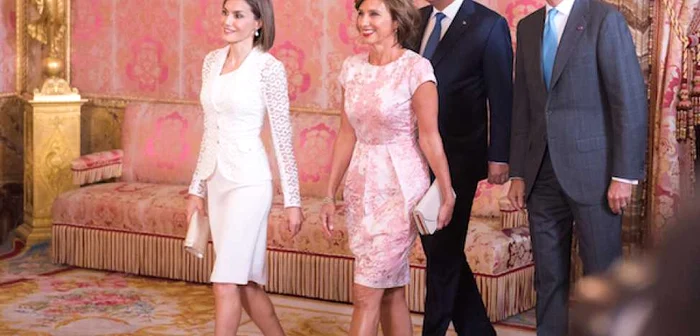 Carmen şi Klaus Iohannis, alături de Regele Felipe şi Regina Letizia a Spaniei. FOTO Arhiva