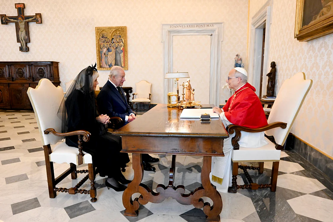 Camilla, Charles, Papa Leon, GettyImages