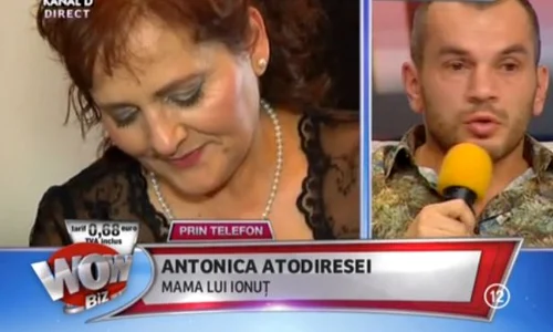 Ionuţ Atodiresei a fost foarte emoţionat când şi a auzit mama (captură: Kanal D) jpeg