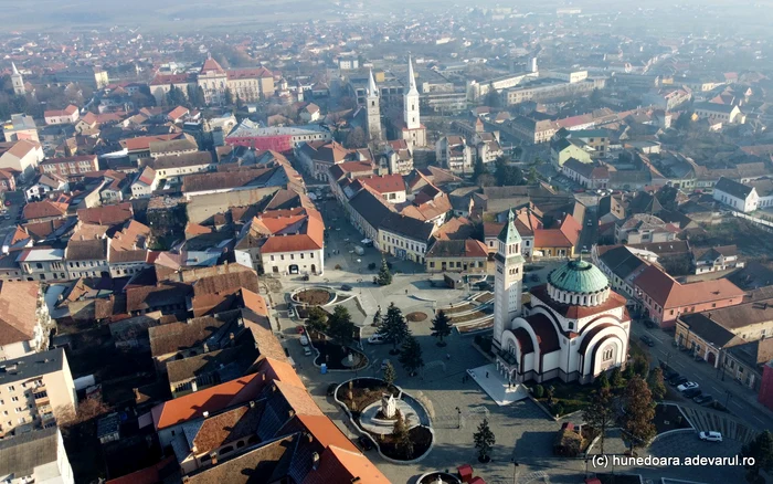 Centrul istoric din Orăștie. Foto: Daniel Guță