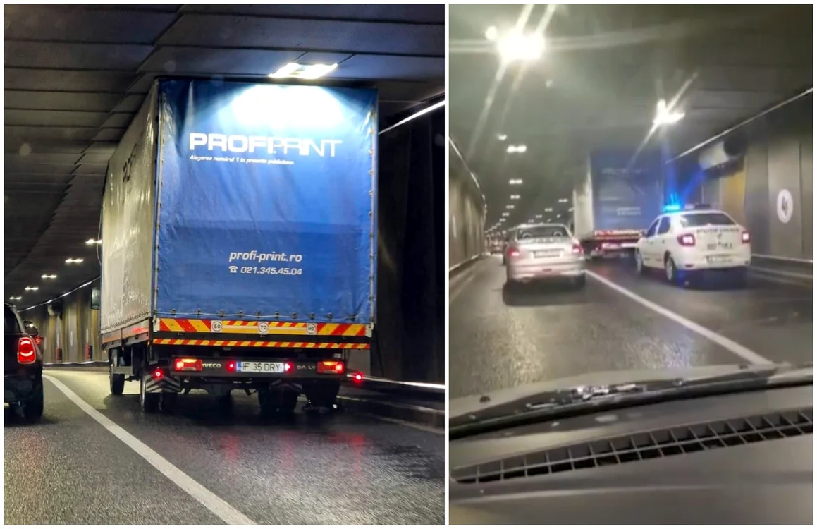 Camion blocat în Pasajul Unirii 