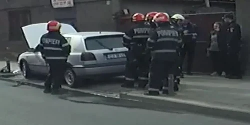 incendiu masina cluj foto captura video