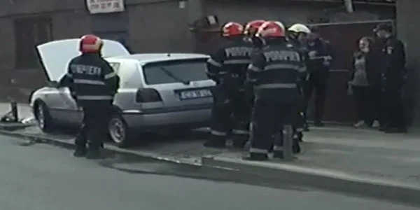 incendiu masina cluj foto captura video