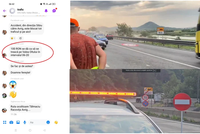 Valea Oltului și zvonurile legate de șpagă pentru tranzitarea ei pe timpul zilei Colaj