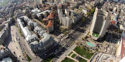 Fotografie aeriana realizata in Bucuresti - Hotelul Intercontinental FOTO Mediafax 