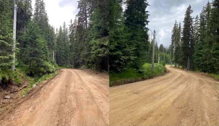 Drumul forestier ce urmează să fie modernizat FOTO Adevărul