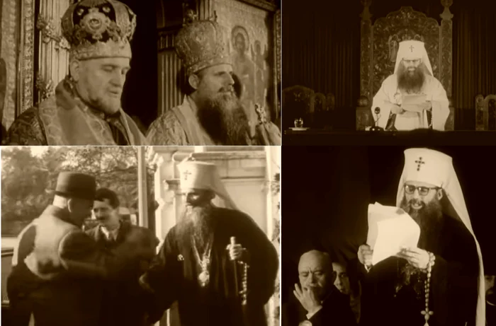 Patriarhul Justinian Marina - cel mai longeviv patriarh al României Foto Colaj imagini de arhivă