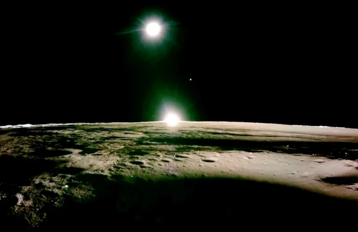 Apus de soare cu Pământul și Venus la orizont. FOTO: Firefly Aerospace