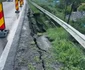 Șosea surpată în județul Galați FOTO: Direcția Drumuri și Poduri Buzău