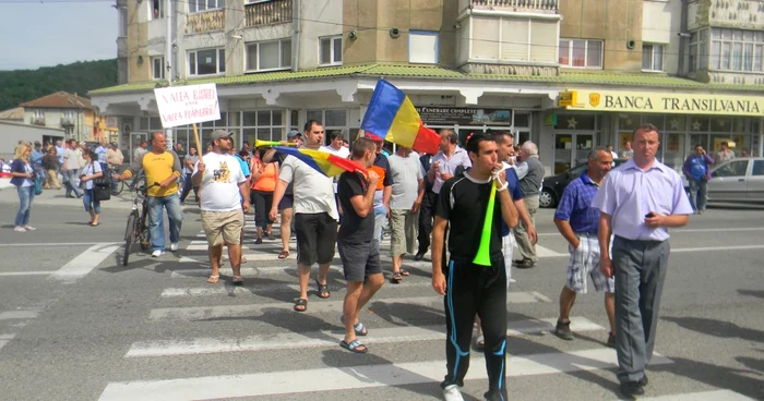 Angajaţii de la Oţelu Roşu nu sunt la primul protest de anul acesta. FOTO: CRISTIAN FRANT