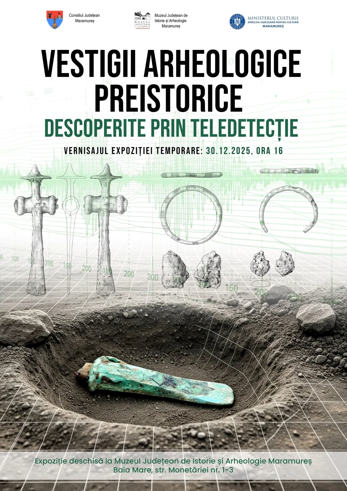 Expoziție dedicată artefactelor descoperite ajutorul detectorului de metale în Maramureș
