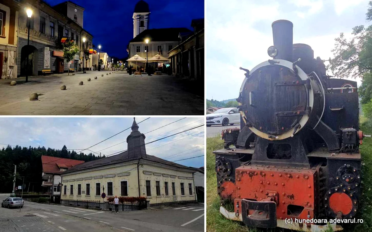 Orașele Câmpeni (jos) și Abrud (sus) sunt legate de mocănița Apusenilor. Foto: Daniel Guță