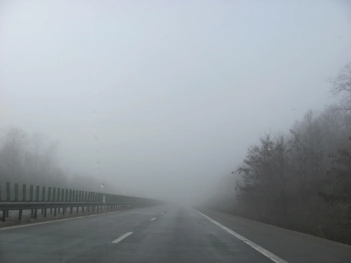 Pe Autostrada Soarelui vizibilitatea este redusă