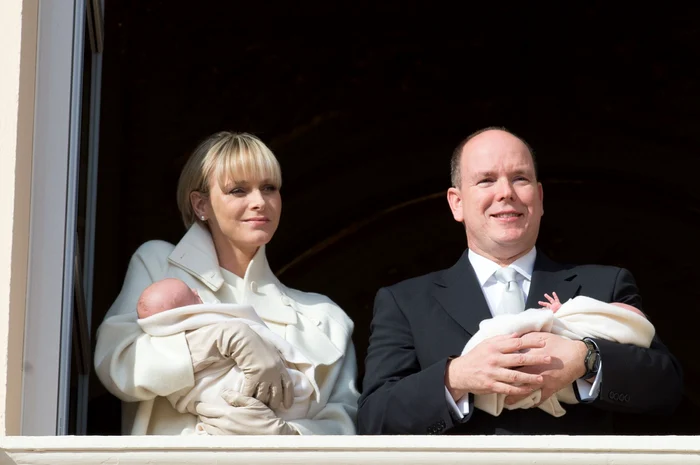 Charlene și Albert de Monaco cu copiii lor Jacques și Gabriella GettyImages 461128212 jpg