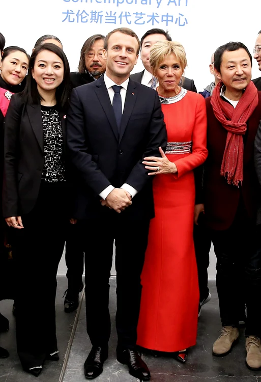 Emmanuel Macron and his wife Brigitte visit The Ullens Chinese Contemporary Art Centre Beijing jpeg